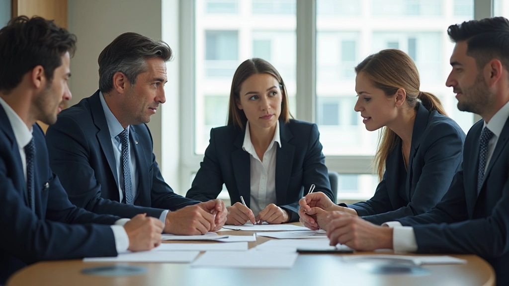 Лидеры команды обсуждают стратегию развития проекта